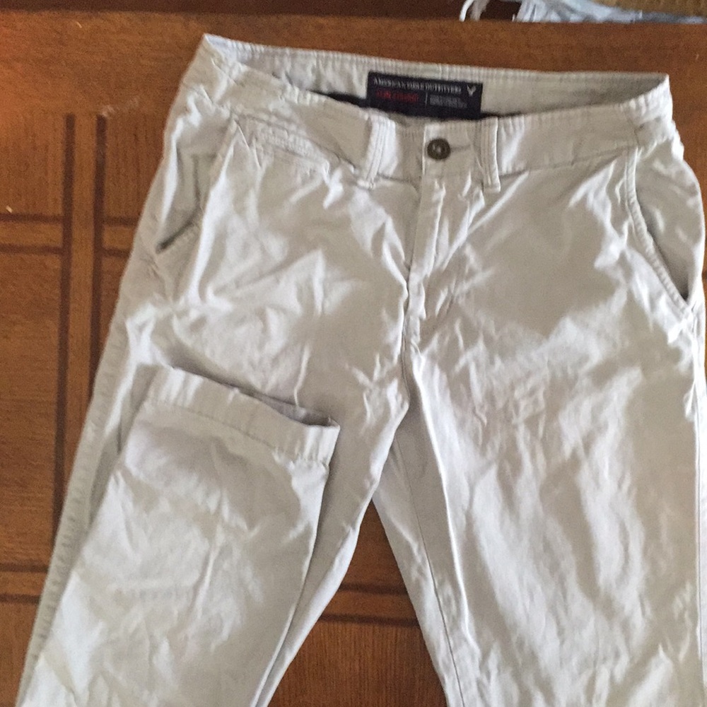 American Eagle pastel blue/gray pants